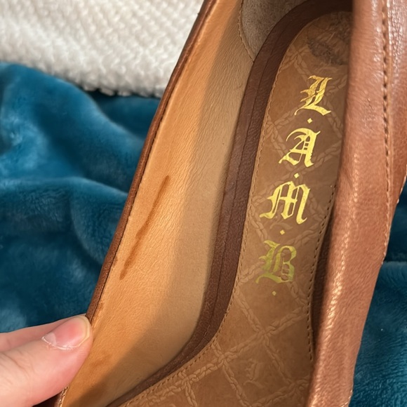 L.A.M.B Gwen Stefani Genuine Leather Platform Wood Heel Pumps - Picture 17 of 17